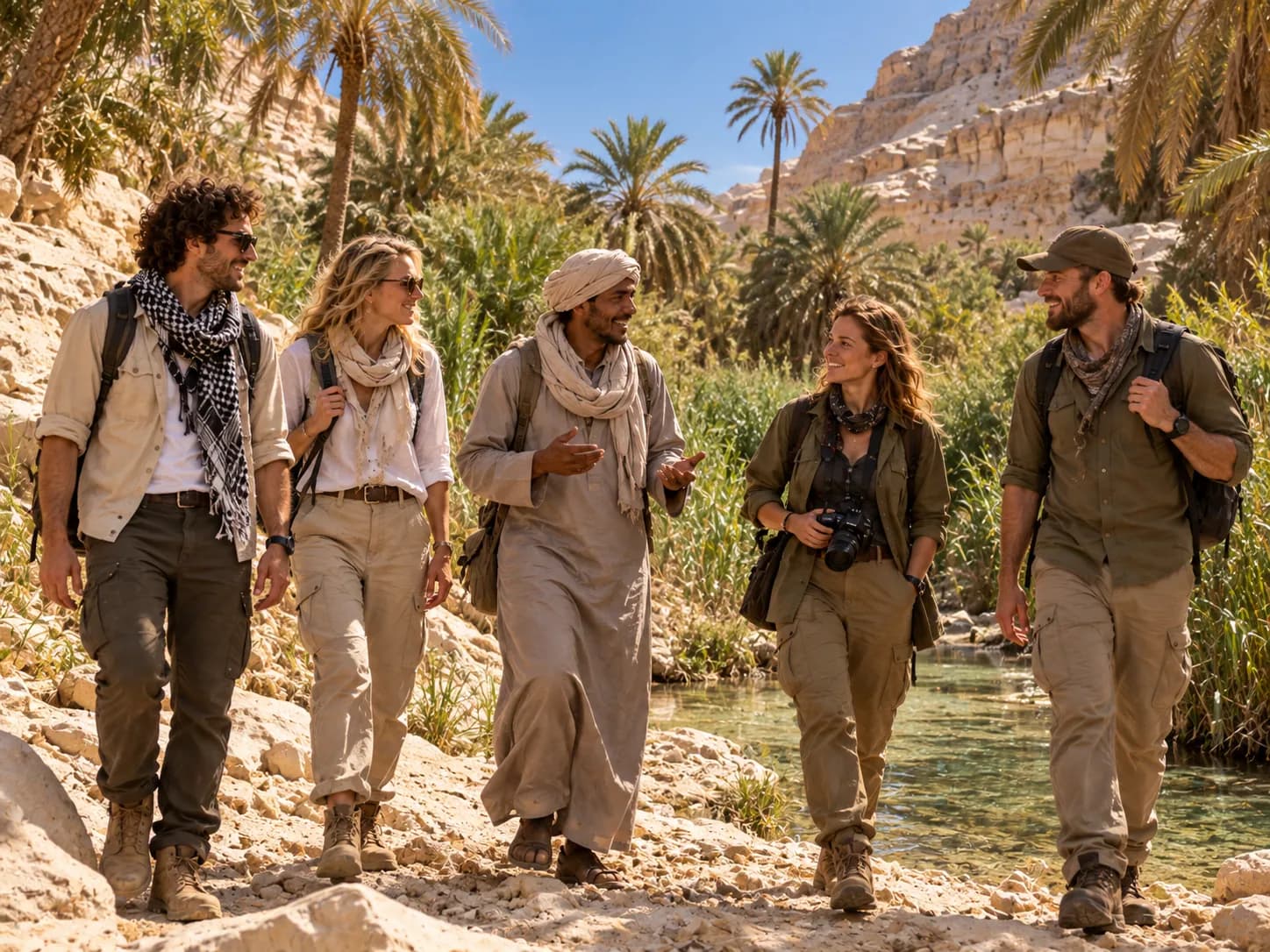 A guided walk through the palm gardens of Bahariya