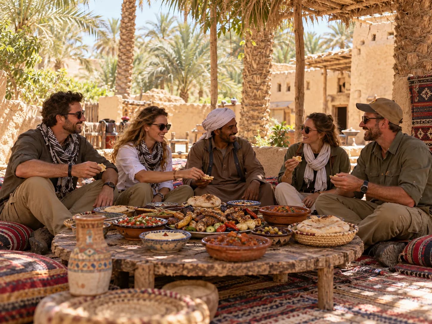 A shared meal with a Bahariya family