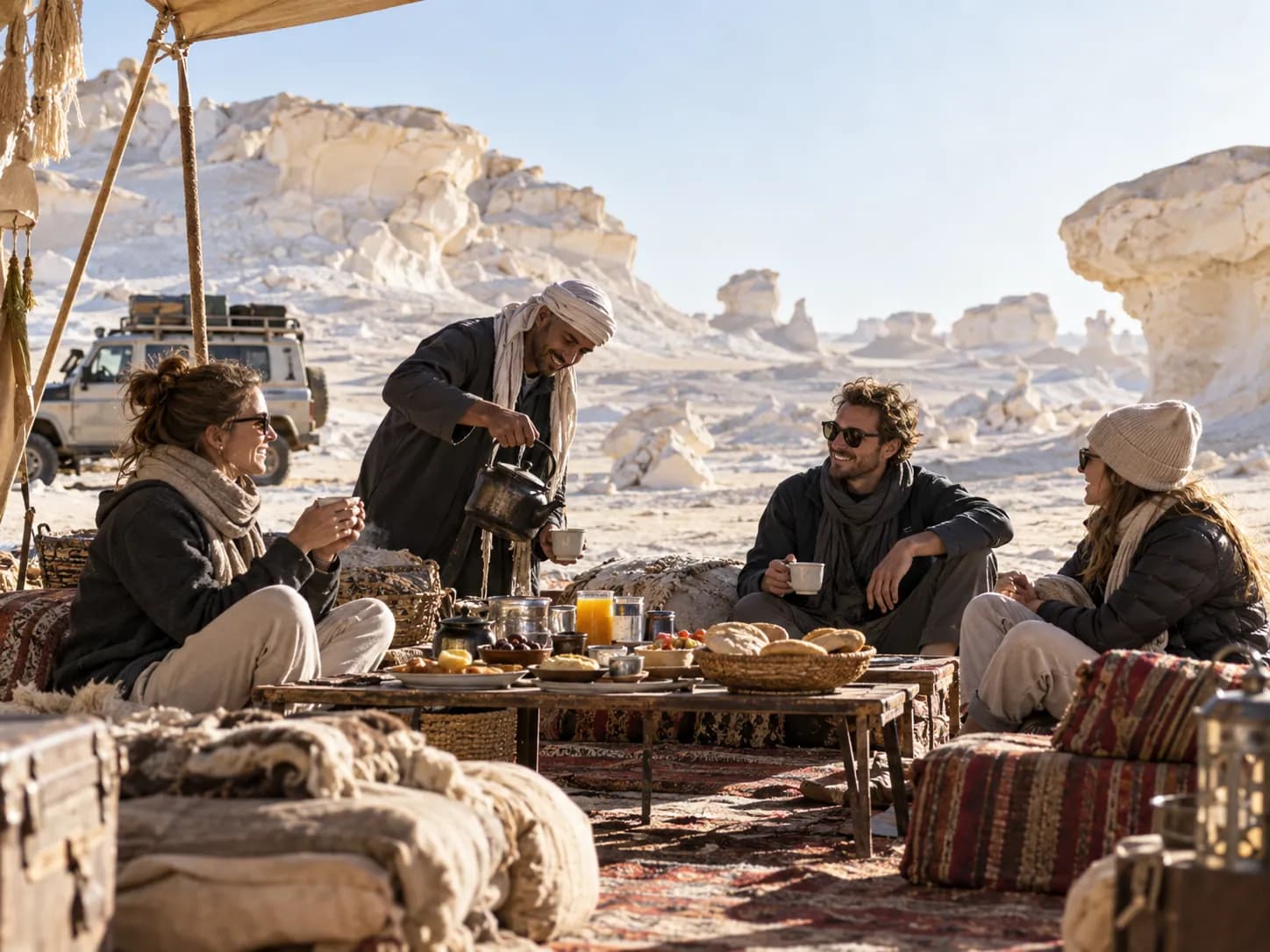 A late breakfast among the chalk formations